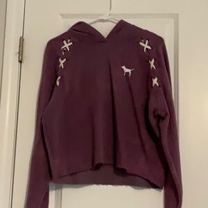 Medium Purple Crop Victoria Secret Hoodie
